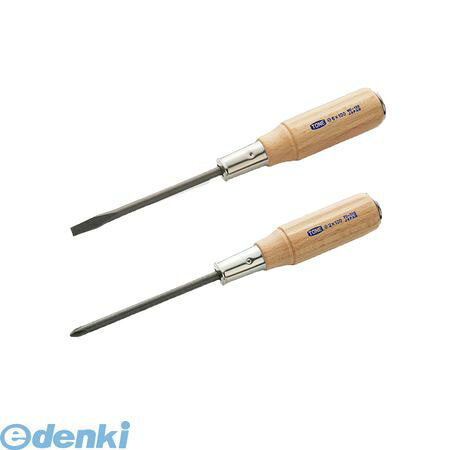 「直送」前田金属工業 TONE PD-001 貫通ドライバー 木柄 ＋ No．1PD001 トネ 長さ 木柄
