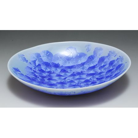 (LINEクーポン有)【個数：1個】 KTA674 直送 代引不可・他メーカー同梱不可 花結晶【青】 楕円鉢