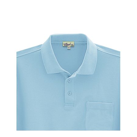 樂天商城 - (LINEクーポン有)4532484525558 CAROL 206 ハンソデポロシヤツ 色：サックス サイズ：L