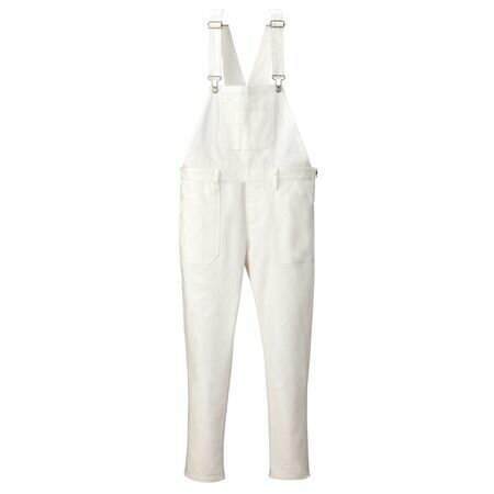 4930269218839 SMART WORK WEAR SW151 メンズオーバーオール 色：ホワイト サイズ：L