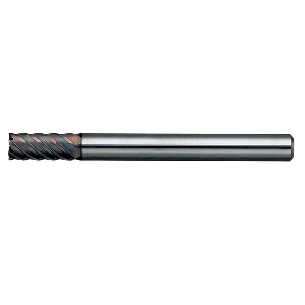 日進工具メーカーお問い合わせ：03-3763-5621【商品説明】●高硬度領域（48〜65HRC）の長時間加工で、安定した長寿命を実現。●刃形状を追求し、倒れ量と加工精度を改善。●刃径(D):12●刃長(l):24●全長(L):80●シャンク径(d):12●材質:超微粒子超硬合金●表面処理:無限コーティングプレミアム●6枚刃:ネジレ角45°