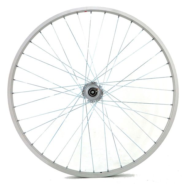 4938915704651 アサヒサイクル アルミリム前輪 ハブダイナモ LEDライト付 タイヤチューブ無 27x1−3／8 シマノLEDライト HLQ−08