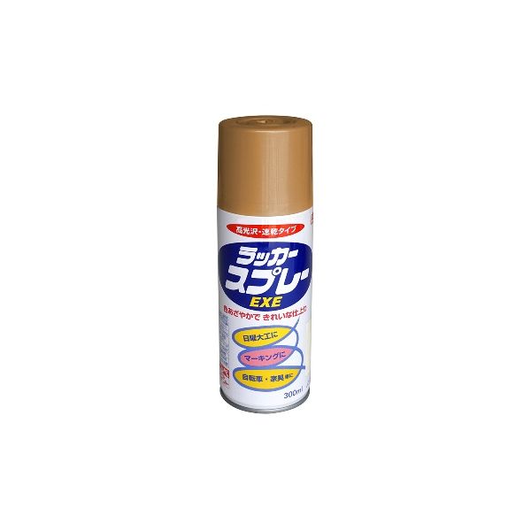 ニッペホームプロダクツ 4976124265730 直送 代引不可・他メーカー同梱不可 ラッカースプレーEXE 300ml 金色 HSW017−300