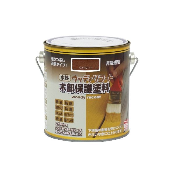 ニッペホームプロダクツ 4976124548932 直送 代引不可・他メーカー同梱不可 水性ウッディリコート ウォルナット 0.7L
