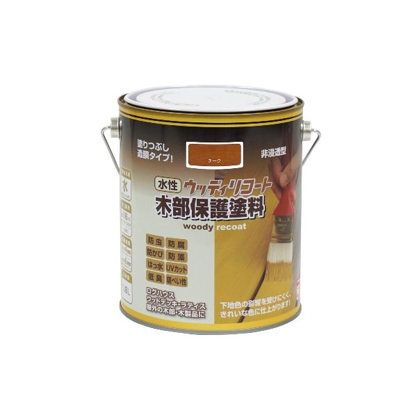ニッペホームプロダクツ 4976124549021 直送 代引不可・他メーカー同梱不可 水性ウッディリコート チーク 1.6L