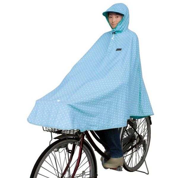 Rain Wear - (LINEクーポン有)マルト MARUTO 4516076069408 自転車屋さんのポンチョ ドットブルー D−3POMT