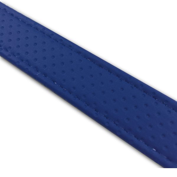 ●お取り寄せ商品のため、稀にご注文入れ違い等により欠品・遅延となる場合がございます。【商品説明】適合車種：汎用商品内容：長さ：80cm/幅：2.5cm/生地カラー：エンボスブルー/ステッチ：透明/材質：合皮汎用レザーベルト。バイクのタンデム...