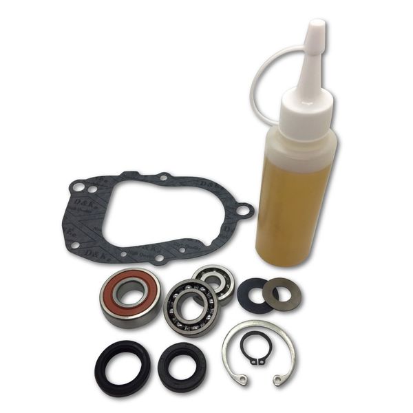 グロンドマン GRONDEMENT TM-204 ファイナルギアベアリング交換キット【ベアリング／オイルシール／サークリップ／コニカルスプリング／ワッシャー／ギアオイル】 TM204