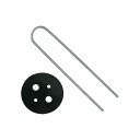 シンセイ 4582193313588 ヘアピン【Uピン】杭 黒丸付 15cm 10セット