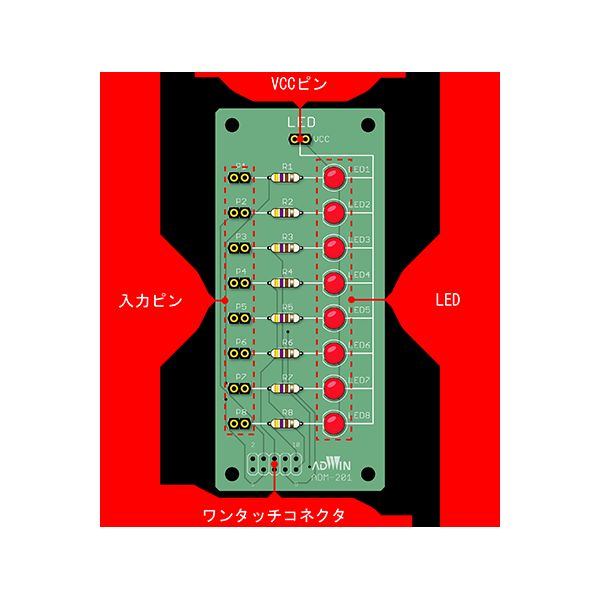 ���ɥ����� ADWIN ADM-201 �餯�餯�ŻҼ¸��ܡ��� ����� LED ADM201