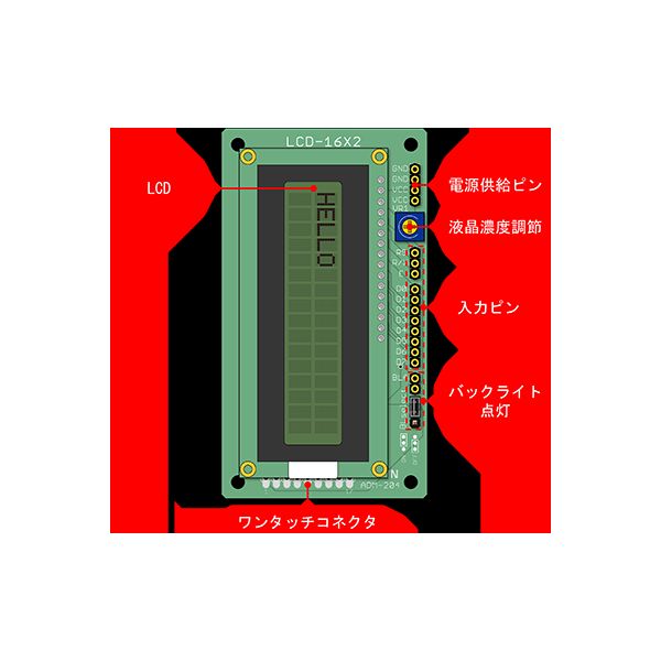 アドウィン ADWIN ADM-204 らくらく電子実験ボード エレモ LCD ADM204