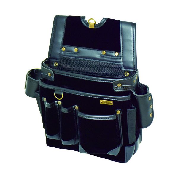 (LINEクーポン有)基陽 24206 KH 超気密 釘袋B型 ブラック 超高密度シリーズ ネイルバッグ KIYO 超高密ネイルバックB型