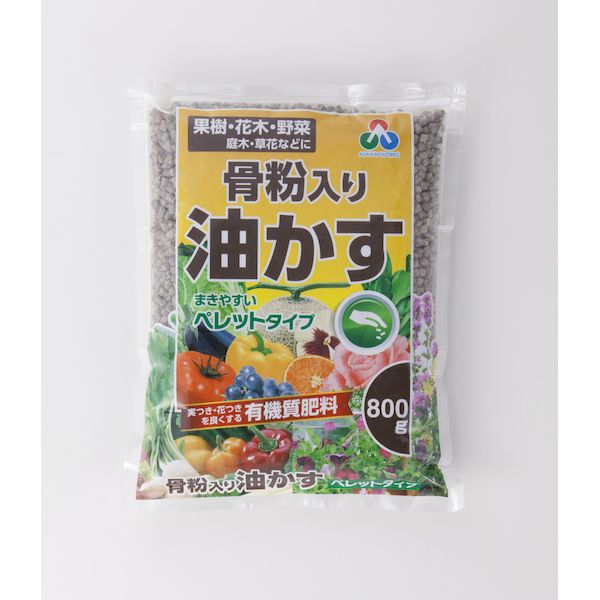 (LINEクーポン有)朝日工業 4513272014164 骨粉入り油かすペレット800g