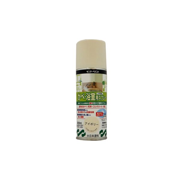 【商品説明】●縦（mm）：60Φ●高さ（mm）：188●重量（g）：約233用途●屋内のコンクリート・モルタル・木部／屋内の壁・天井など特長●長期間強い防カビ効果と抗菌効果が持続します。●上向きノズルがついていますので、塗りにくい天井や壁のすみなどにもラクに吹きつけられます。●溶剤形防カビ塗料なので、塗膜は強く、湿気の高い浴室などでも長期間かべを護ります。ご注意●各種壁紙（ビニールクロスなど）には塗れません。●布製の壁紙、繊維壁、綿壁には塗れません。●浴槽、タイル、鉄などの金属製品、フッ素樹脂加工などの特殊加工面、床面などには塗れません。かべ・浴室用スプレー