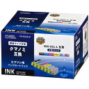 オーム電機 01-4319 エプソン 増量タイプ クマノミ KUI−6CL−L互換インク 6色パック INK−EKUILB−6P 014319