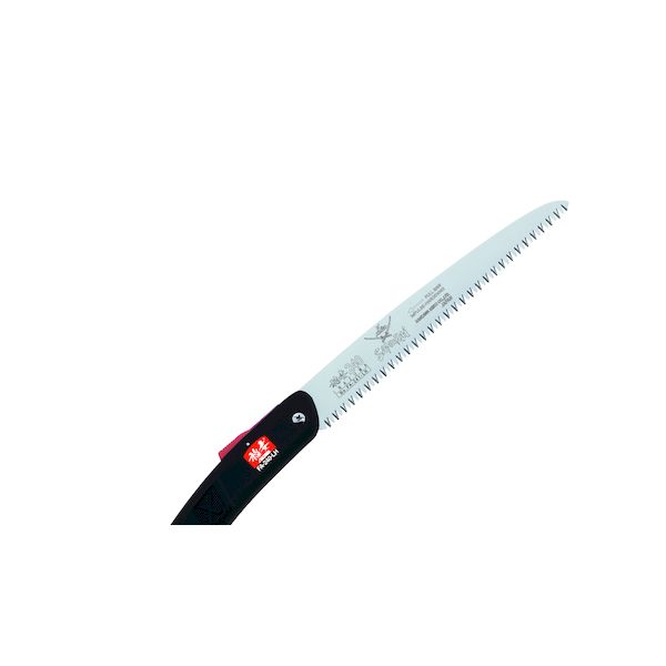 【商品説明】●用途：枝打ち、一般剪定鋸●直刃●荒目：4.0mm　ピッチ●衝撃焼入れ●ハードクロームメッキ●アサリわけなし●胴研磨刃●重量：60g●材質：高級炭素鋼●全長：245mm、●刃渡り：210mm●本体品番：FA-210-LH●包装：紙スリーブ入り●注意事項：(1)用途以外の仕様は御遠慮ください(2)刃は必ず弊社鋸、純正の本体に取り付けてご使用ください。●山林での枝打ち作業、植木や果樹の剪定作業、仮枠作りや卓上での木工作業など鋸は様々な状況で使われますが、直刃鋸はそのまっすぐな刃並びで、どのような状況下でも扱いやすく、安定した切れ味を発揮し、精度の求められる作業に最適です。サムライ 神沢精工 FA-211-LH サムライ 稲妻　替刃　210mm 剪定鋸