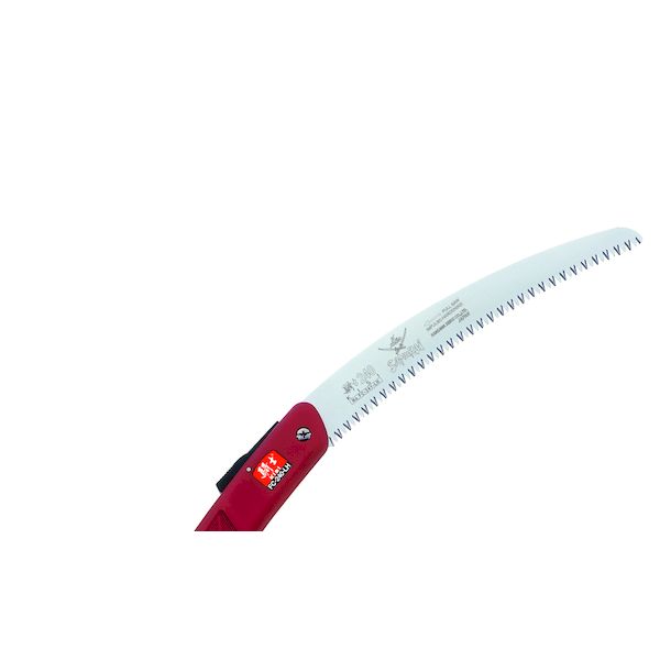 【商品説明】■用途：枝打ち、一般剪定鋸■曲刃■荒目：4.0mm　ピッチ■衝撃焼入れ■ハードクロームメッキ■アサリわけなし■胴研磨刃■重量：75g■材質：高級炭素鋼■全長：260mm、■刃渡り：240mm■本体品番：FC-240-LH■包装：紙スリーブ入り■注意事項：(1)用途以外の仕様は御遠慮ください(2)刃は必ず弊社鋸、純正の本体に取り付けてご使用ください。■一番シリーズの良さをそのままに、携帯に優れた折込式鋸です。ストッパーにはオートロック方式を採用しボタンを押さない限り開閉できない安全ロック式です。切断作業が楽に行え、疲れずに早く切れます。収納状態もコンパクトでキャンプ等にも便利です。サムライ 神沢精工 FC-241-LH サムライ 騎士　替刃　240mm 剪定鋸