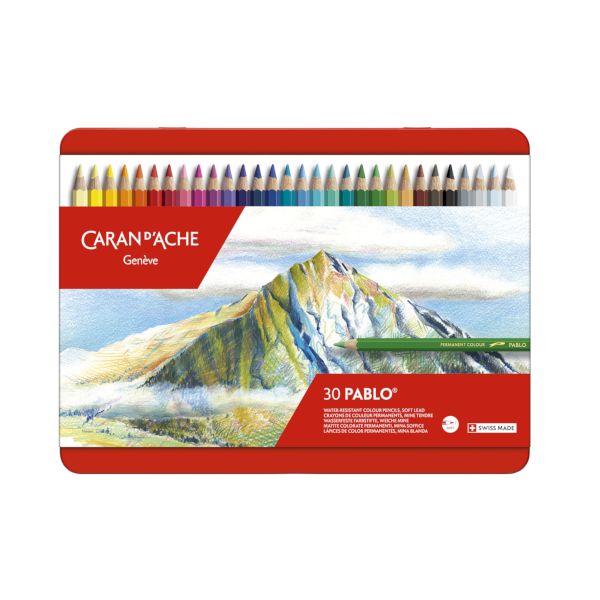 25 - 36 Colors - (LINEクーポン有)ホルベイン画材 619153 CDA0666−330パブロ30色セット カランダッシュ 色鉛筆 パブロ油性色鉛筆 いろえんぴつ パブロ色鉛筆 30色缶入 塗り絵 ギフト ぬりえ