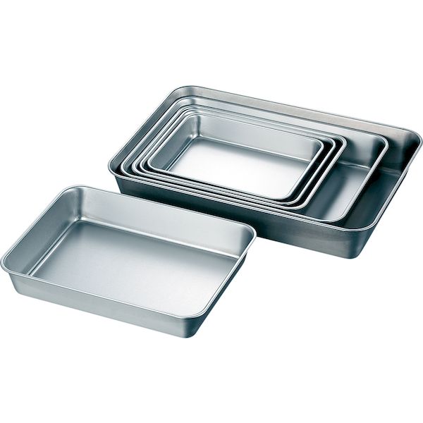 4560127499461 赤川器物製作所 AG 18−8ツヤ消し角バット 21枚取 つや消し仕様 ステンレス角バット アズワン