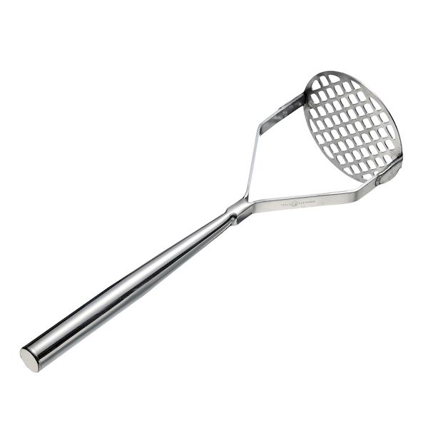 Potato Mushers - (LINEクーポン有)4967151173334 山儀工業所 18−8パイプ柄業務用ポテトマッシャー 小 φ80