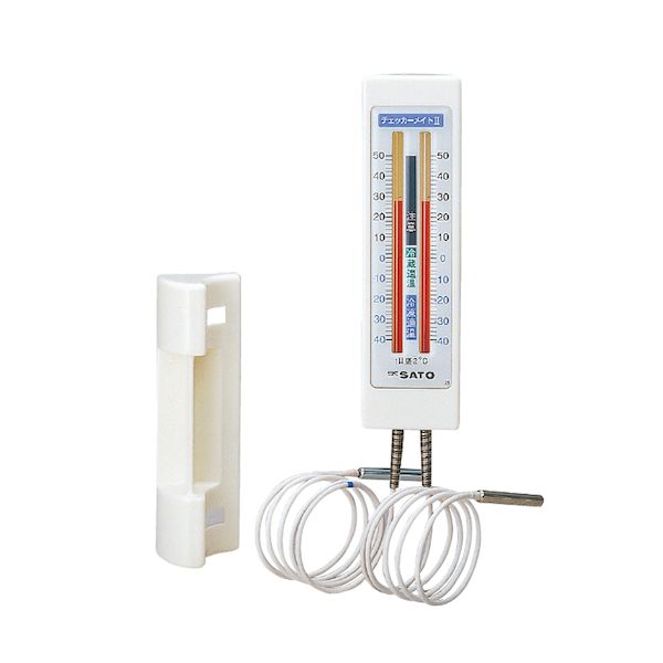 4974425057207 佐藤計量器製作所 冷蔵庫用温度計 チェッカーメイトII 二針−40〜50℃ SATO 冷蔵庫用隔測温度計