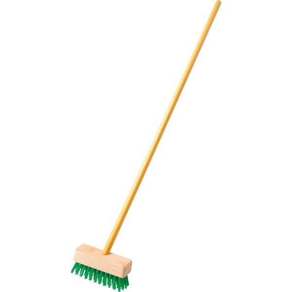 (LINEクーポン有)4904161020241 高砂 ナイロンデッキ B 木柄 木柄ナイロンデッキブラシ ベランダ 業務用 タイル 新品 ナイロンデッキB木柄