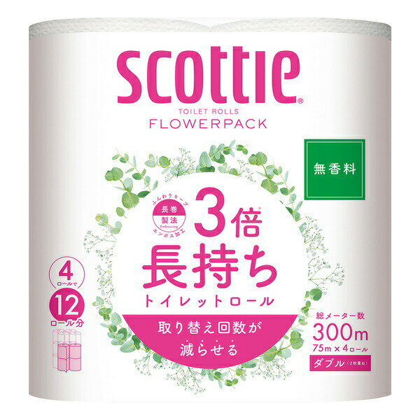クレシアメーカーお問い合わせ：03-6665-5302【商品説明】・たっぷり使えて取り替えの手間を軽減・省スペース化で保管もスッキリ・家庭用トイレホルダー適応サイズ・無香料・当社独自のふんわりキープ長巻製法によるやわらか長持ちロールトイレットペーパー