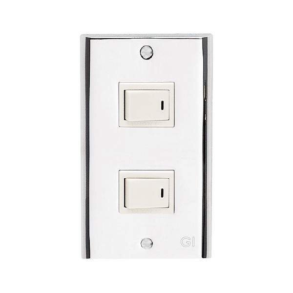 ゴーリキアイランド 790022 真鍮製スイッチプレート フルカラーシリーズ用 PL02 銀...