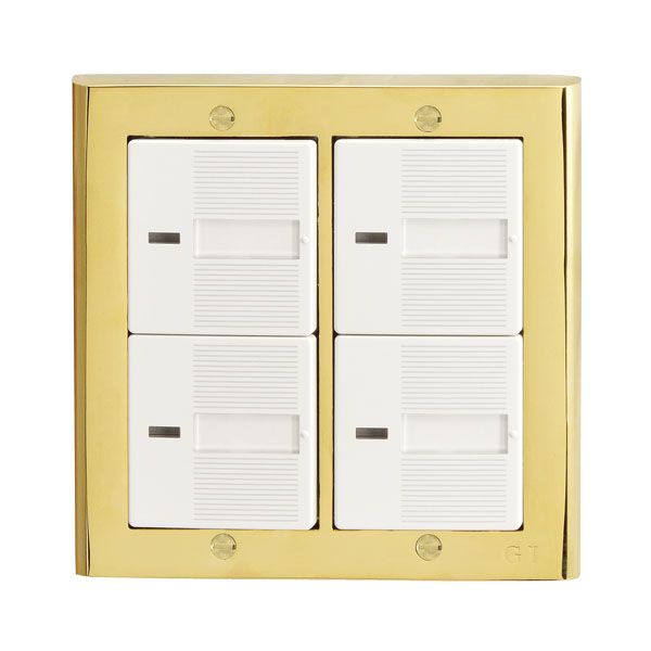 ゴーリキアイランド 790202 真鍮製スイッチプレート コスモシリーズ用 PC02 金色 PVD加工 真鍮 スイッ..