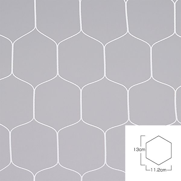 【商品説明】●サイズ=幅3.1m×奥行上部0.9m/下部1.3m×高さ2.1m●自重=3.5kg/組●材質=ネット：ポリプロピレンラッセル1520T/16/周囲ロープ：ポリエチレンブレード5mm/張ロープ：ポリエチレンハードロープ6mm/取付ロープ：アクリル8×8●亀甲タイプネット●無結節●カラー＝白