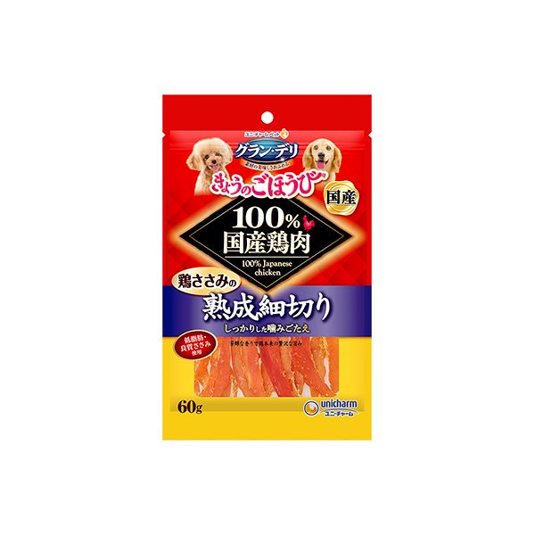 (LINEクーポン有)ユニ・チャーム 4520699607831 ごほうび細切りささみ60g