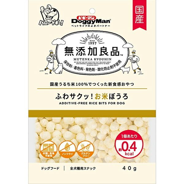 (LINEクーポン有)ドギーマン 4976555824056 無添加ふわサクッ！お米ぼうろ40g
