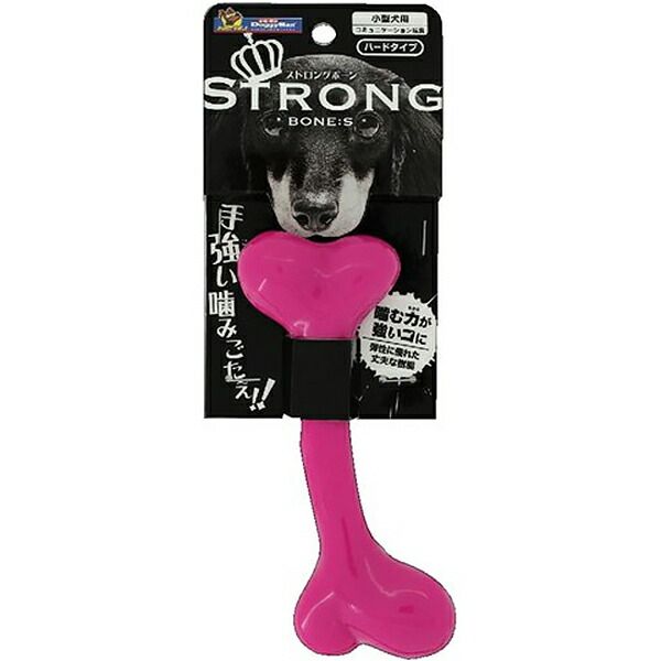 【商品説明】合成ゴム（TPR）製ボーン型犬用玩具。・歯が立たないほど、強い弾力！！噛む力が強いコ、硬いおもちゃを噛むのが大好きなコにオススメな、ハードタイプのコミュニケーション玩具。・弾性に優れた丈夫な樹脂を使用。 【 カラー 】ピンク【 材質・成分・素材など 】合成ゴム（TPR）【 適応ペットのサイズ 】小型犬【 製造国 】中国【 サイズ 】W15×D2.5×H5.5cm【 メーカー名 】ドギーマンハヤシ【 JANコード 】4976555857023