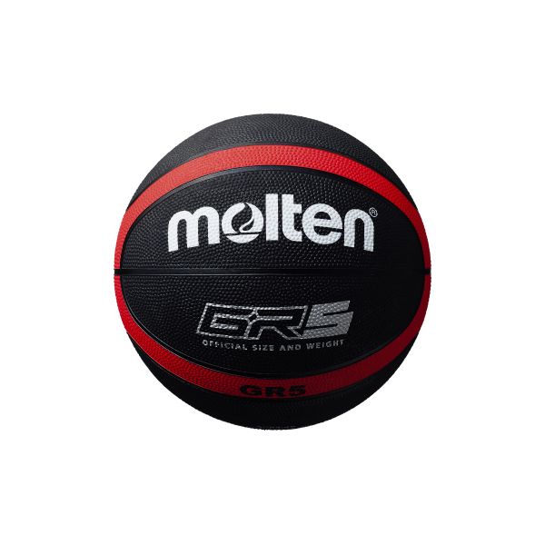 (LINEクーポン有)モルテン molten BGR5-KR GR5 ブラック×レッド 5号 BGR5KR バスケットボール ゴムバスケットボール