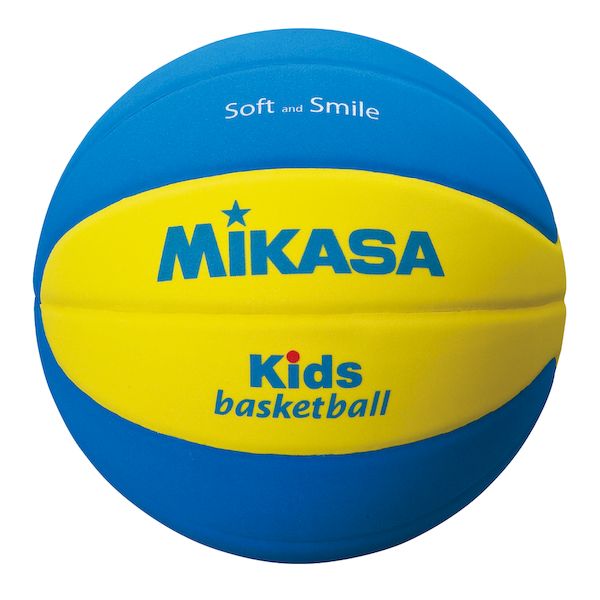 Balls - ミカサ MIKASA 4907225042432 SB5−YBL スマイルバスケット5号 EVA 約310g 黄／青 キッズバスケットボール スマイルバスケットボール