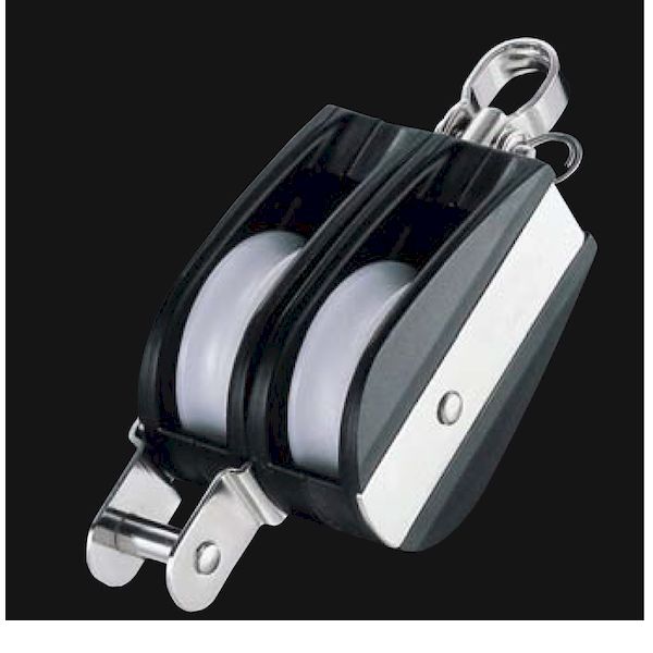 (LINEクーポン有)ふじわら アイオウル AD-57 A−ブロック 2車ベケ付 固定式 滑車 車径50mm AD57