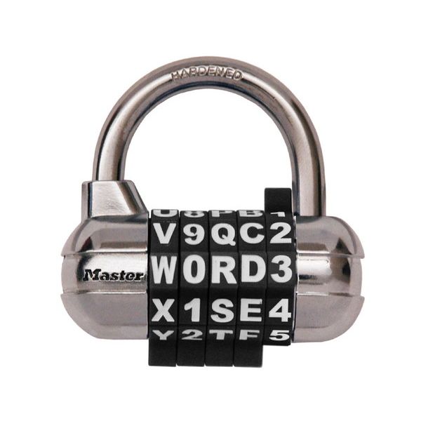 MASTER LOCK 0071649281204 1534JADBLK 5桁ワード可変式南京錠 ブラック