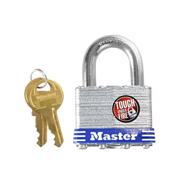 (LINEクーポン有)MASTER LOCK 0071649284823 1JAD 積層ラミネートスチール シリンダー式南京錠 44mm