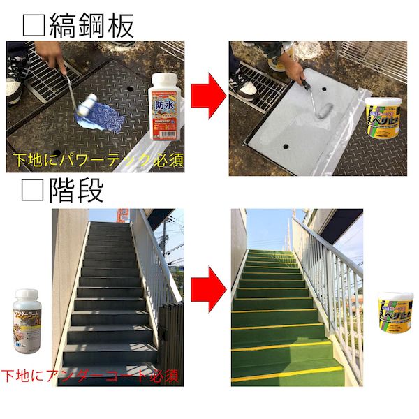 (LINEクーポン有)丸長商事 4580138400492 パワーテック 水性コート材 スベリ止め 1...