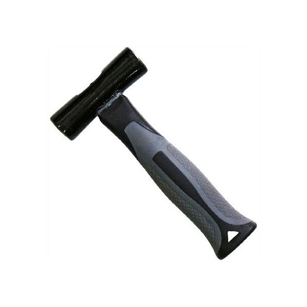 【商品説明】●ショートタイプなので、ツールバッグ(腰袋)や工具箱にも入れやすい大きさ。●木工組み立て・釘打ちに●軽量かつ高強度なグラス柄の大五郎（黒）シリーズ。●握りやすい形状と滑りにくいTPRグリップは抜群のフィット感。●グリップエンドに落下防止ワイヤー用の通し穴付き。●両口玄能(金槌)は平面側で釘の3/4ほど打ち、その後凸面側で打ち込むと打痕が残らずにきれいに仕上がります。●全長：約165mm大工道具　ハンマー　金槌　トンカチ　玄翁　玄能　グラスファイバー　グラス柄　GF柄