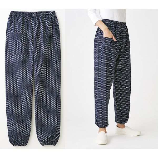 (LINEクーポン有)4571294280417 久留米織もんぺ 白あられ L 88622【キャンセル不可】