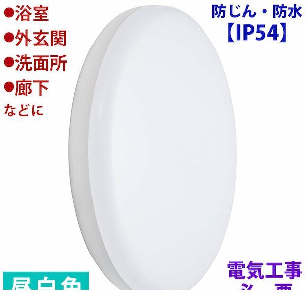 【納期-約3週間】オーム電機 06-3910 防じん・防水IP54 LED浴室灯 1650lm／15W／昼白色／LED一体型／要電気工事 LT−F5415KN 063910