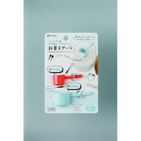 翌日出荷 直送 代引不可・他メーカー同梱不可 イノマタ化学 4905596113799 計量スプーン ミルクパン ブルー／オレンジ #1137【キャンセル不可】