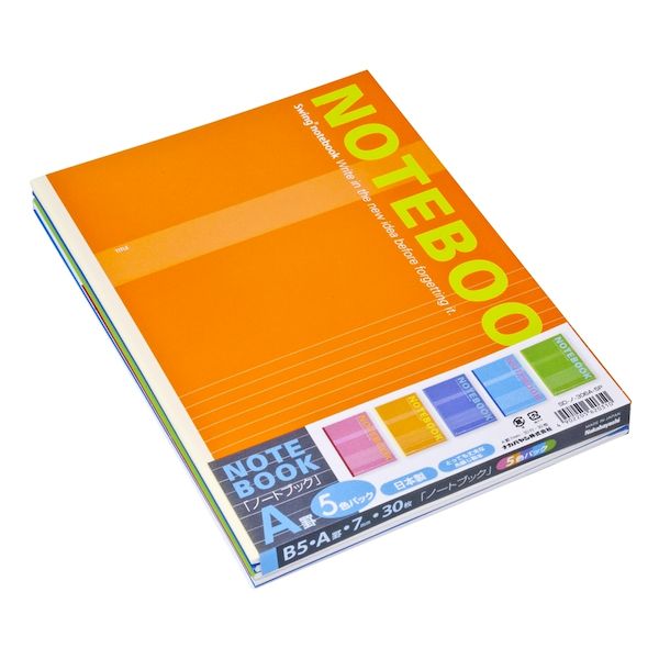 ナカバヤシ SD-ノ-306A-5P 実用ノ−ト／B5／30枚／A罫／5冊パック SDノ306A5P
