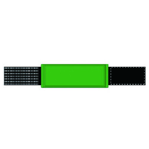 【即納在庫品】「直送」ユニット 84852 ピンレスゴム腕章 緑 ユニビニール／ゴム 70×400