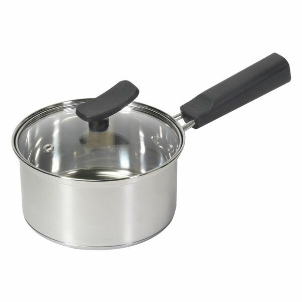 Ih Incompatible - (LINEクーポン有)パール金属 HB-6570 チーノ ステンレス製3層底ガラス蓋付片手鍋14cm HB6570【キャンセル不可】