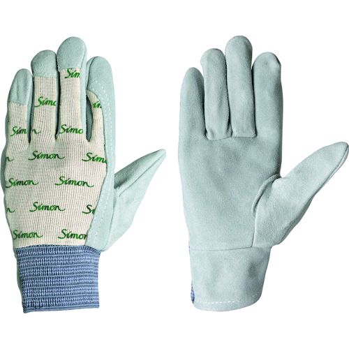 【即納在庫品】「直送」シモン CS-126 L 牛床革手袋 甲メリヤス袖口ゴムタック CS−126 L寸 699-5063