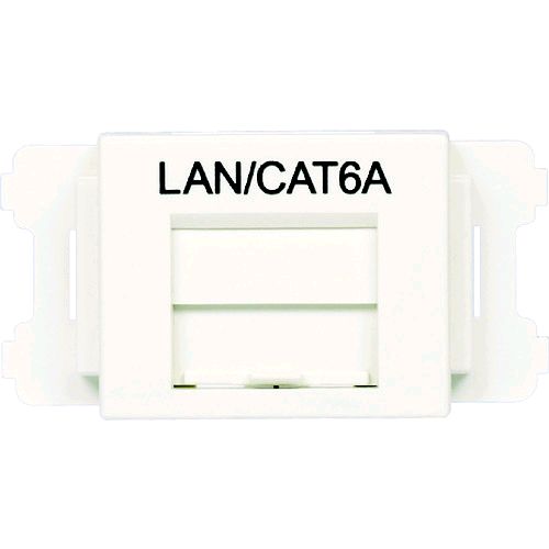 「直送」パンドウイットコーポレーション日本支社 CMAOSSP6AMWX JISプレート用シャッター付きアダプタ 白 LAN・CAT6A 10個入
