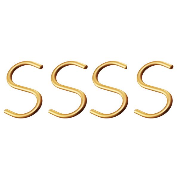 ハイロジック 4960983953556 95355 アルミSフック 小 ゴールド 4入