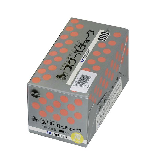 (LINEクーポン有)馬印 C205 スクールチョーク 1箱 100本 黄 寸法 mm 長さ80mm